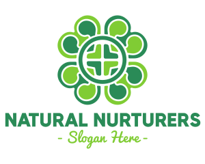 Green Clover Cross logo design