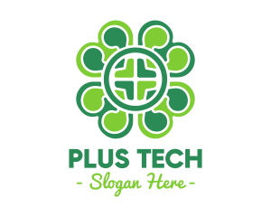 Green Clover Cross logo design