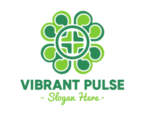 Green Clover Cross logo design