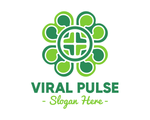 Green Clover Cross logo design