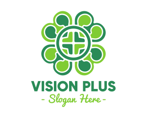 Green Clover Cross logo design