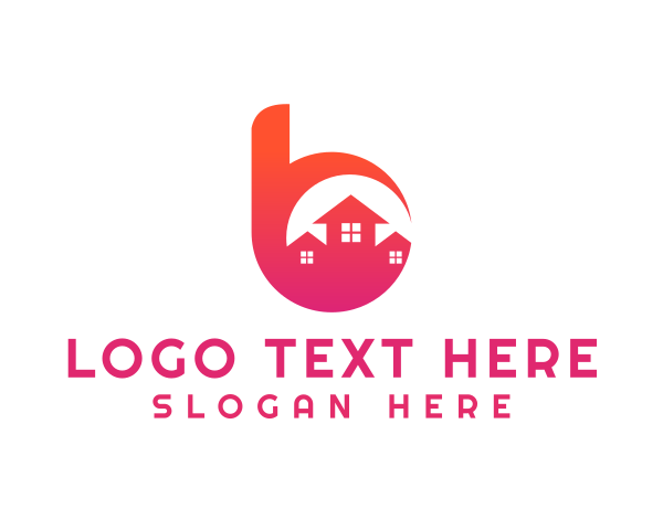 Pink House logo example 3