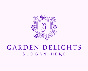 Florist Garden Shield logo design