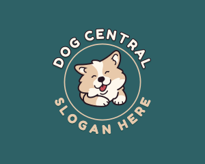 Smiling Cute Dog logo design