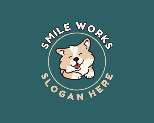 Smiling Cute Dog logo design