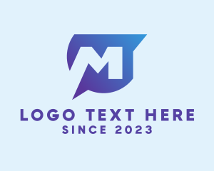 Message Bubble Letter M  logo