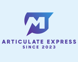 Message Bubble Letter M  logo