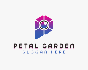 Modern Camera Lens logo design