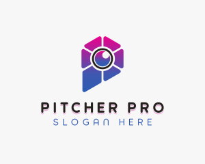 Modern Camera Lens logo design