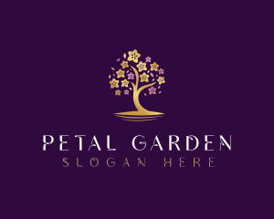 Botanical Flower Tree logo design