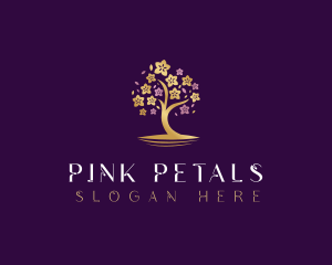 Botanical Flower Tree logo design