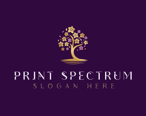 Botanical Flower Tree logo design