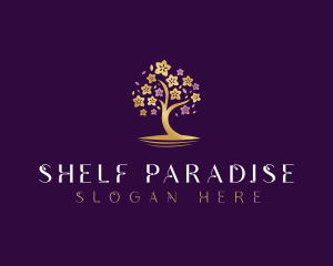 Botanical Flower Tree logo design