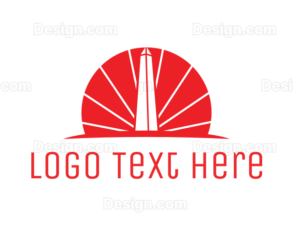 Red Sun Obelisk Logo