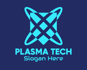 Blue Plasma Shield logo design