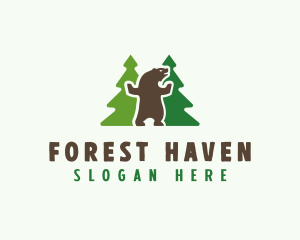 Forest Bear Wildlife  logo design