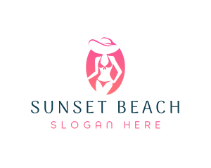 Fashion Bikini Lady logo design