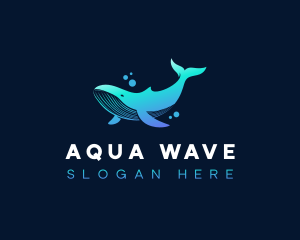 Whale Marine Underwater logo design