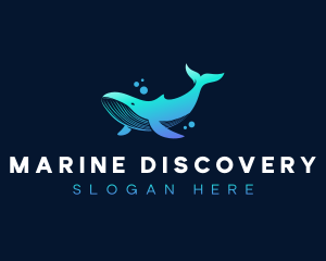 Whale Marine Underwater logo design