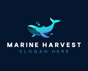 Whale Marine Underwater logo design