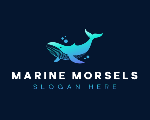 Whale Marine Underwater logo design