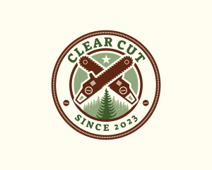 Chainsaw Forest Woodwork logo design