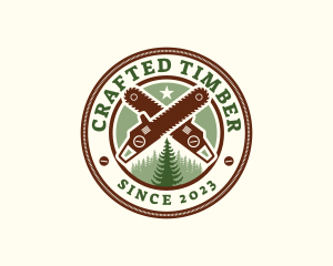 Chainsaw Forest Woodwork logo design