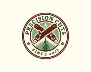 Chainsaw Forest Woodwork logo design