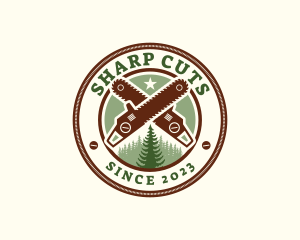 Chainsaw Forest Woodwork logo design