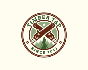 Chainsaw Forest Woodwork logo design