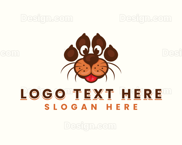 Pet Dog Paw Logo