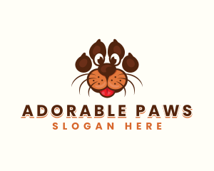 Pet Dog Paw logo design