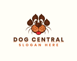 Pet Dog Paw logo design