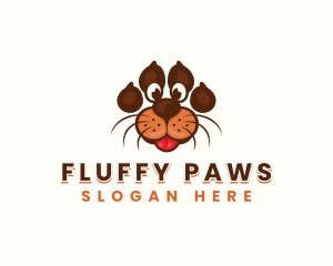 Pet Dog Paw logo design