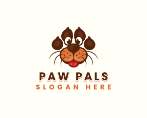 Pet Dog Paw logo design