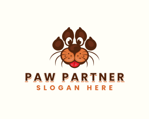 Pet Dog Paw logo design