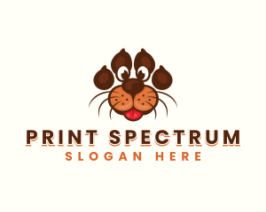 Pet Dog Paw logo design