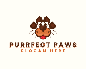 Pet Dog Paw logo design