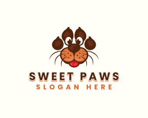 Pet Dog Paw logo design