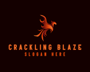 Mythical Blazing Phoenix logo design