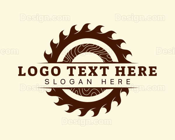 Industrial Sawmill Log Logo