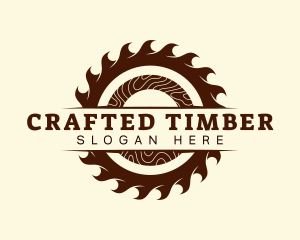 Industrial Sawmill Log logo design