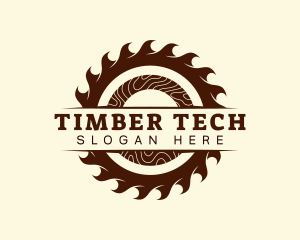 Industrial Sawmill Log logo design