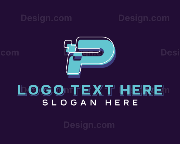 Tech Business Letter P Logo