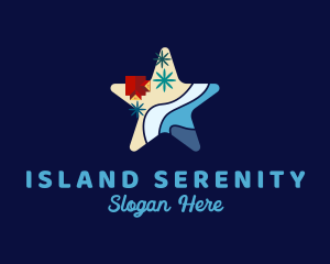 Beach Island Star logo design