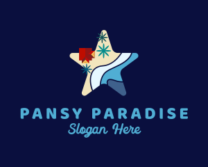 Beach Island Star logo design