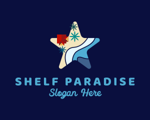 Beach Island Star logo design