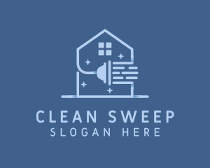 Blue Vacuum Housekeeper logo design