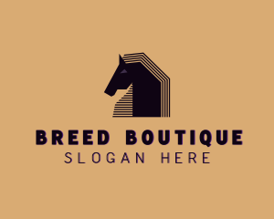 Pony Stallion Animal logo design