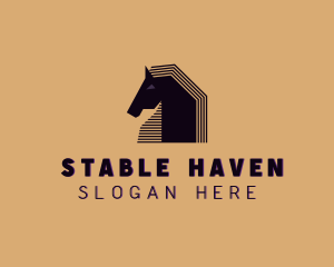 Pony Stallion Animal logo design